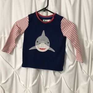 Baby Boden long sleeve shirt 3-4y Red Blue EUC